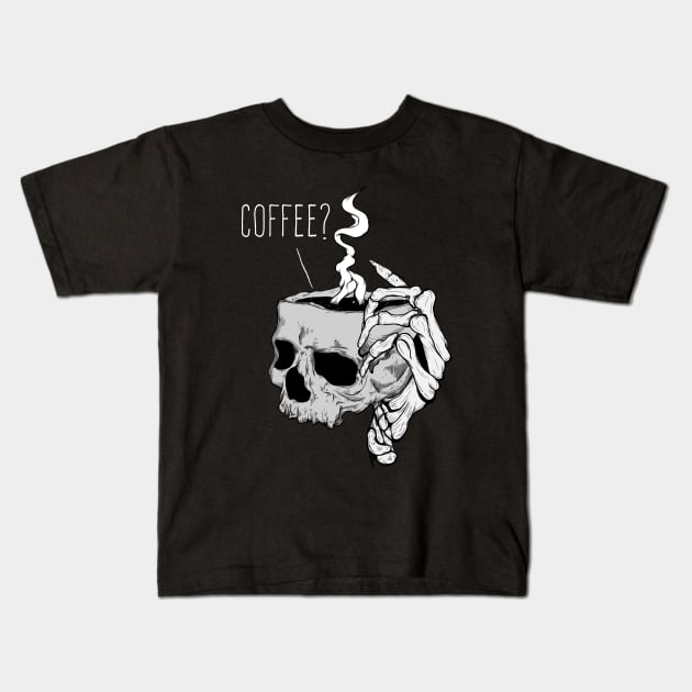 Coffee? Kids T-Shirt by Jess Adams